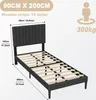 XMTECH Gestoffeerd bed 90 x 200 cm, enkelbed met Productafbeelding-voorbeeld 2