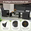 COSTWAY Polyrattan Gartenmöbel Set, Outdoor Lounge Möbel, Produktbild-Vorschau 4