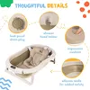 moovkee Babybadewanne Faltbar 80 cm Beige mit Thermometer Produktbild-Vorschau 5