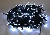 A coiled string of white LED lights on a gray background. Produktbild-Vorschau