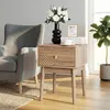 Mid-Century Modern Eichenfarbe Nachttisch, Schlafzimmer Produktbild-Vorschau 3
