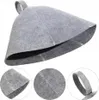 Saunahut Aus Filz - Saunakappe Grau - Unisex - 100% Wolle - Produktbild-Vorschau 9