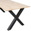 WOOOD Tablo Esstisch aus Eichenholz, X-Tischbein, Braun, Produktbild-Vorschau 2