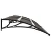 Vordach Schwarz 240x75 cm aus 5 mm Polycarbonat mit Produktbild-Vorschau 4