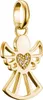 A close-up studio shot of a gold angel charm with a heart detail. Produktbild-Vorschau