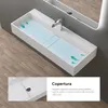 ddoporro Lavabo da Bagno Rettangolare 80 cm in Resina Anteprima dell’immagine prodotto 4