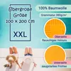 Strandtuch XXL aus Baumwolle, 100x200 cm, gelb mit Produktbild-Vorschau 2