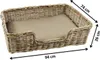 Kobolo Hundekorb 90x72x23 cm stabiles Rattan geflochten Produktbild-Vorschau 3
