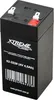 A black gel battery with labels and a barcode. Voir les images du produit
