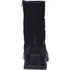 A back view of a black winter boot. Voir les images du produit