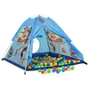 vidaXL Spielzelt für Kinder Blau 120x120x90 cm Produktbild-Vorschau 3