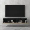 doporro Mobile Porta TV Sospeso 160 cm con 2 Ante Antracite Anteprima dell’immagine prodotto 3