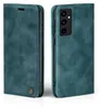 A teal-colored flip case for a smartphone is shown from two angles. Produktbild-Vorschau