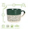 6x GrÃ1/4n 475ml Getaucht Bindestrich Steingut Kaffeebecher Produktbild-Vorschau 3