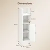 A diagram showing the dimensions of a white bathroom cabinet. Náhľad obrázku produktu