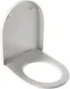 A white toilet seat with the lid open, shown from a diagonal angle against a white background. Podgląd zdjęcia produktu