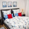 Janine Modern Art Mako Satin Bettwäsche - Segelboote 155 x Produktbild-Vorschau 1