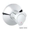 A close-up studio shot of a chrome faucet valve. Produktbild-Vorschau