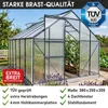 BRAST Gewächshaus Aluminium mit Fundament | 380x250x205cm | Produktbild-Vorschau 1