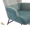 Sillón mecedora Merax con tapicería de bouclé y reposapiés, Vista previa de la imagen del producto 13