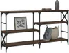 vidaXL Konzolový stolík hnedý dubový vzhľad 150x29x76,5 cm Náhľad obrázku produktu 3