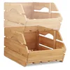 Relaxdays Universal Stapelkiste aus Bambus Holz, offene Produktbild-Vorschau 6