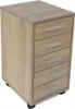 vidaXL Armoire de bureau à tiroirs sur roulettes 5 tiroirs Voir les images du produit 4