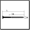 A diagram of a screw with dimensions labeled. Podgląd zdjęcia produktu