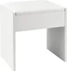 A white upholstered stool shown from the front-left. Náhľad obrázku produktu