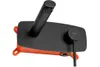 A black and orange faucet assembly with an integrated mounting box. Produktbild-Vorschau