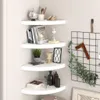 vidaXL Eck-Schweberegale 4 Stk. Weiß 35x35x3,8 cm MDF Produktbild-Vorschau 2