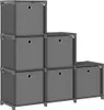 vidaXL Étagère cube avec 6 boîtes Gris 103x30x72,5 cm Tissu Voir les images du produit 11