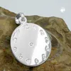 Anhänger Geburtsanhänger zum Eingravieren Uhr ohne Zeiger Produktbild-Vorschau 2
