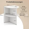 COSTWAY Půlkruhový odkládací stolek, noční stolek s Náhled obrázku produktu 3