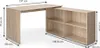 A corner desk with an attached bookshelf, shown from a diagonal angle. Náhled obrázku produktu