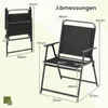A diagram showing the dimensions of a folded and unfolded chair, with measurements in centimeters. Náhľad obrázku produktu