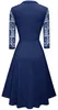 Cocktailkleid, elegante 3/4-Ärmel – Blumenmuster – Produktbild-Vorschau 3