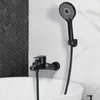 Badewannenarmatur mit Handbrause, schwarz, zur Wandmontage, Produktbild-Vorschau 2