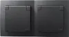 Two black electrical outlets with protective covers are shown side-by-side. Produktbild-Vorschau