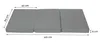 A folded gray mattress is shown with dimensions indicated by text overlays. Produktbild-Vorschau