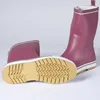 Damen-Gummistiefel Blau Flieder mit Rillenrand Produktbild-Vorschau 4