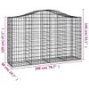 vidaXL Gabionen mit Hochbogen 6 Stk. 200x50x120/140cm Produktbild-Vorschau 7