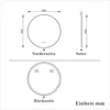 Technical drawing of a round mirror with dimensions and views. Produktbild-Vorschau