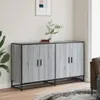 vidaXL Příborník Grey Sonoma 134x35x76 cm Materiál na bázi Náhled obrázku produktu 2