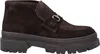 A single brown suede boot with a lug sole and a metal buckle detail. Produktbild-Vorschau