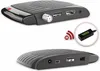 Two views of a black satellite receiver with various ports and an external IR sensor with an LED display. Produktbild-Vorschau