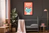 MuchoWow® Gerahmtes Poster Katze - Blumen - Blau 60x90 cm - Produktbild-Vorschau 3