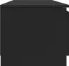 A side view of a black TV stand. Voir les images du produit