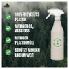 A spray bottle is shown in front of a misty forest background, with text highlighting the product's eco-friendly features. Produktbild-Vorschau