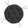 vidaXL Coussin Rond Noir Ø 60 x 11 cm Tissu Oxford Voir les images du produit 1